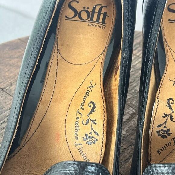Sofft Shoes Womens 8.5 Black Leather Classic Round Toe Professional Pumps Heels - Picture 9 of 12